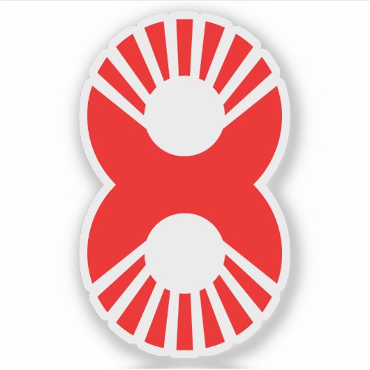 Red Number 8 Aufkleber (Vorderseite)