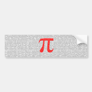 Red Number pi ist ein mathematisches Konstantensym Autoaufkleber