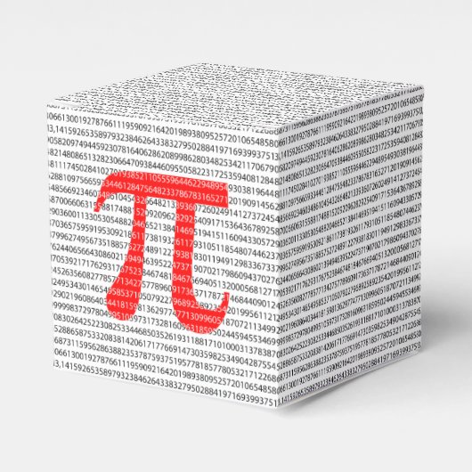 Red Number pi ist ein mathematisches Konstantensym Geschenkschachtel (Vorderseite)