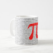 Red Number pi ist ein mathematisches Konstantensym Kaffeetasse (Vorderseite Links)