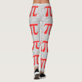 Red Number pi ist ein mathematisches Konstantensym Leggings (Rückseite)