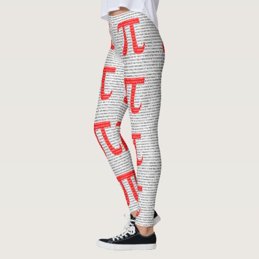 Red Number pi ist ein mathematisches Konstantensym Leggings (Links)