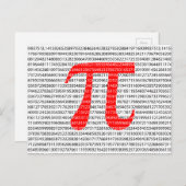 Red Number pi ist ein mathematisches Konstantensym Postkarte (Vorne/Hinten)