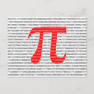 Red Number pi ist ein mathematisches Konstantensym Postkarte