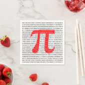 Red Number pi ist ein mathematisches Konstantensym Serviette (Beispiel)