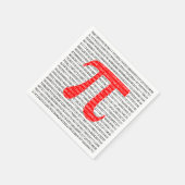 Red Number pi ist ein mathematisches Konstantensym Serviette (Ecke)