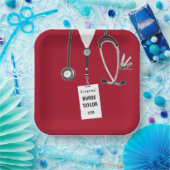 Red Nurse Grad 2025 Party Paper Teller (Party)