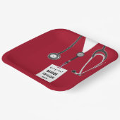 Red Nurse Grad 2025 Party Paper Teller (Gewinkelt)