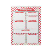 Red Nursing - Pathophysiology Template Notizblock (Rotiert)