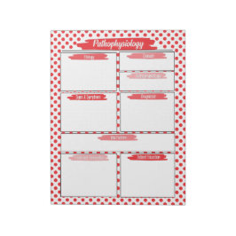 Red Nursing - Pathophysiology Template Notizblock