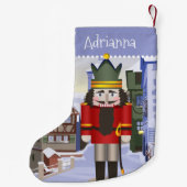 Red Nutcracker, bayerisch Personalisiert Kleiner Weihnachtsstrumpf (Rückseite)