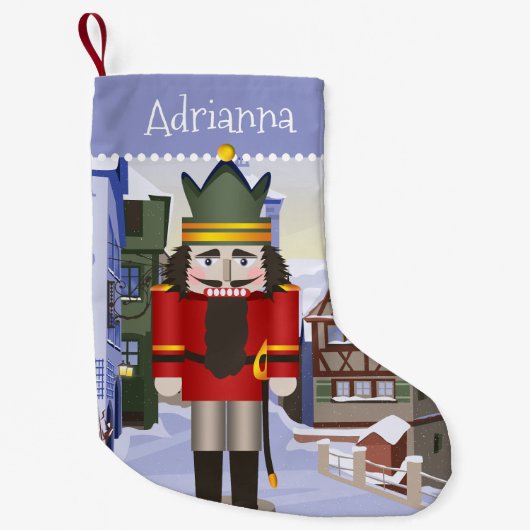 Red Nutcracker, bayerisch Personalisiert Kleiner Weihnachtsstrumpf (Vorderseite)