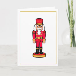Red Nutcracker Blank Inside Christmas Card Karte