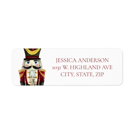 Red Nutcracker Christmas Holiday Return Address (Vorne)