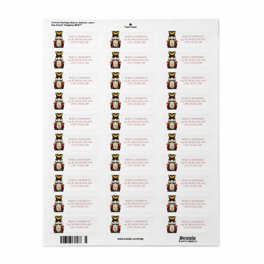 Red Nutcracker Christmas Holiday Return Address (Vorne)