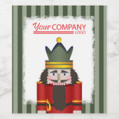 Red Nutcracker Company Logo Weihnachten Weinetikett (Einzelnes Label)