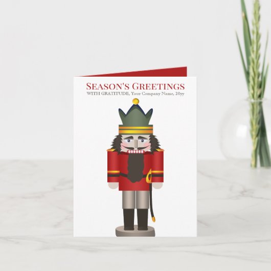 Red Nutcracker Company Weihnachten Karte (Vorderseite)