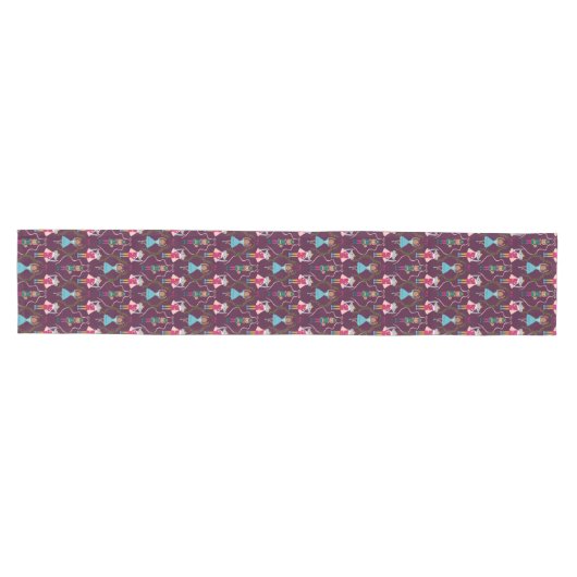 Red Nutcracker Fantasy Pattern Mittelgroßer Tischläufer (Horizontal)