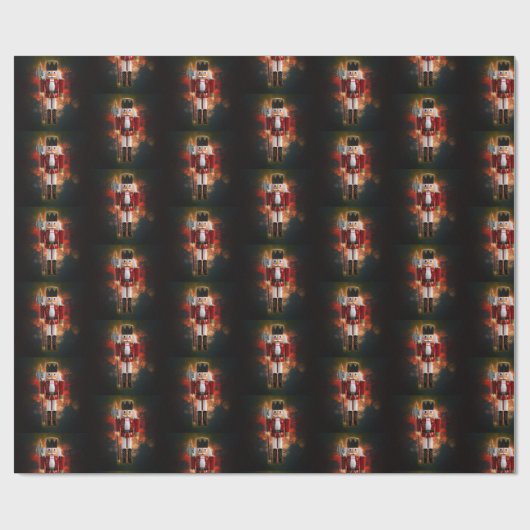 Red Nutcracker Geschenkpapier (Flach)