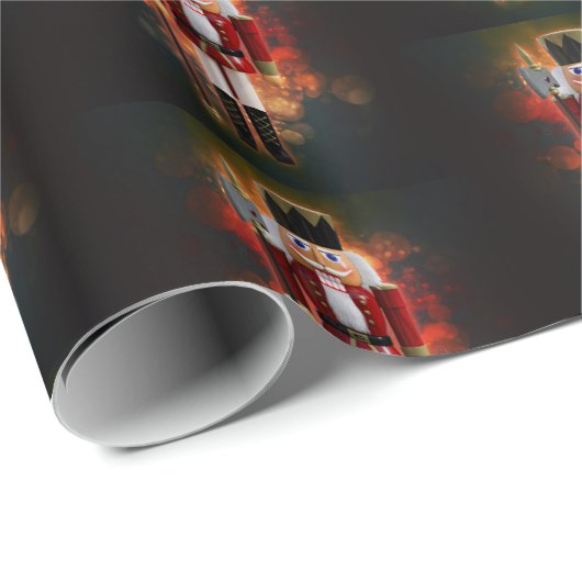 Red Nutcracker Geschenkpapier (Rolleneckpunkt)