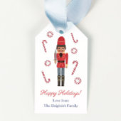 Red Nutcracker Happy Holidays Geschenkanhänger