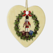 Red Nutcracker Kranz Herzdekoration Keramik Ornament (Rechts)