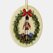 Red Nutcracker Kraut Keramikornament (Rechts)