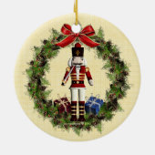 Red Nutcracker Kraut Keramikornament (Hinten)