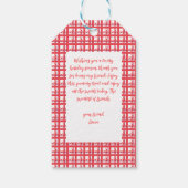 Red Nutcracker Personalisiert Geschenkanhänger (Rückseite)