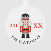 Red Nutcracker Prinzen Weihnachts-Foto Ornament (Vorderseite)