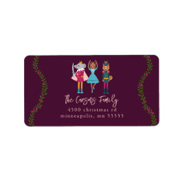 Red Nutcracker Rücksendeadresse Adressaufkleber