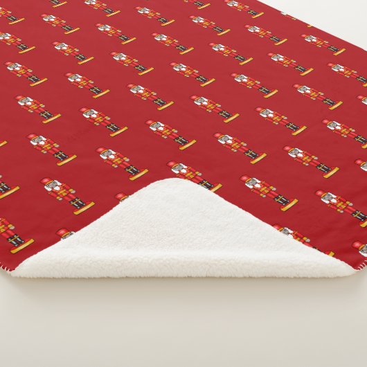 Red Nutcracker Sherpa Blanket Sherpadecke (3/4)
