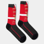 Red Nutcracker Toy Soldier Uniform Weihnachtssocke Socken (Rechts)