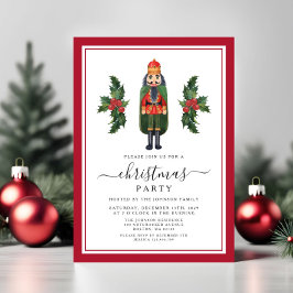 Red Nutcracker Weihnachts-Party Einladung