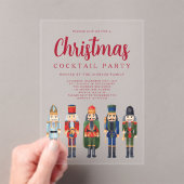 Red Nutcracker Weihnachtscocktail Party Acryleinladungen (Insitu (Handheld))