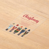 Red Nutcracker Weihnachtscocktail Party Acryleinladungen (Ablage )