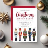 Red Nutcracker Weihnachtsessen Party Einladung