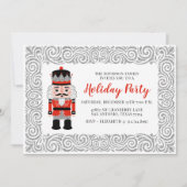 Red Nutcracker Weihnachtsfeier Einladung (Vorderseite)