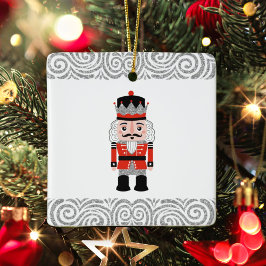 Red Nutcracker Weihnachtsfeiertag Keramikornament