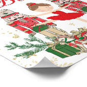 Red Nutcracker Winter Onederland Hot Cocoa Bar Poster (Ecke)