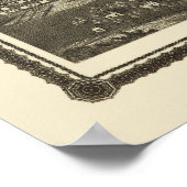 Red Oak, IA Panorama Karte - 1875 Poster (Ecke)