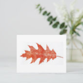 "Red Oak Leaf #2" Landstraßen Postkarte (Stehend Vorderseite)