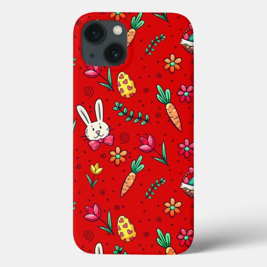 Red Oaster Pattern Handy Case (Rückseite)