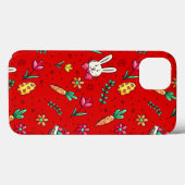 Red Oaster Pattern Handy Case (Rückseite (Horizontal))