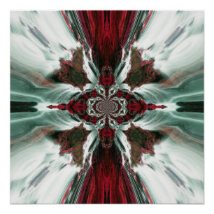 Red Ocean Cascade Perfect Poster