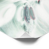 Red Ocean Cascade Perfect Poster (Ecke)