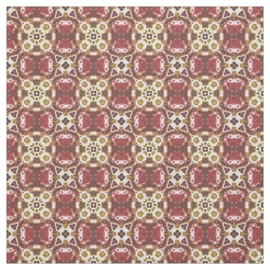 Red Ochre Yellow Brown Angesagt Orient Bali Art Stoff (Muster)