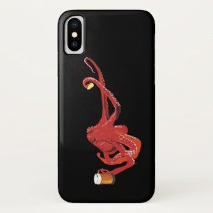 Red Octopus Beer Lover Case-Mate iPhone Hülle