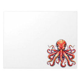 Red Octopus Notizblock