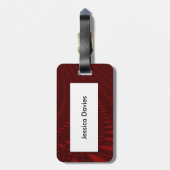 Red Octopus Tentacles Custom Luggage Tag Gepäckanhänger (Rückseite vertikal)